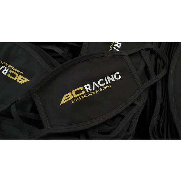 BC RACING - BLACK/GOLD FACE MASK