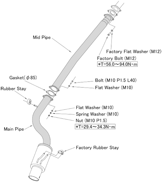 HKS - Racing Muffler 31008-BM002 - EVO X